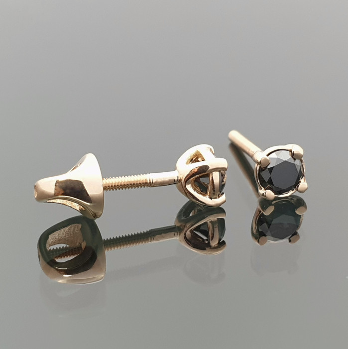  Earrings with black diamonds (238)