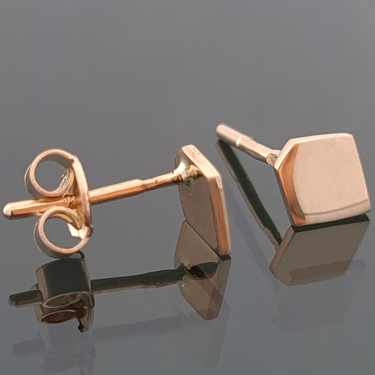  Gold earrings "Geometry" (201)