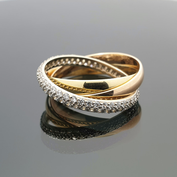 Trijų dalių auksinis žiedas (104)