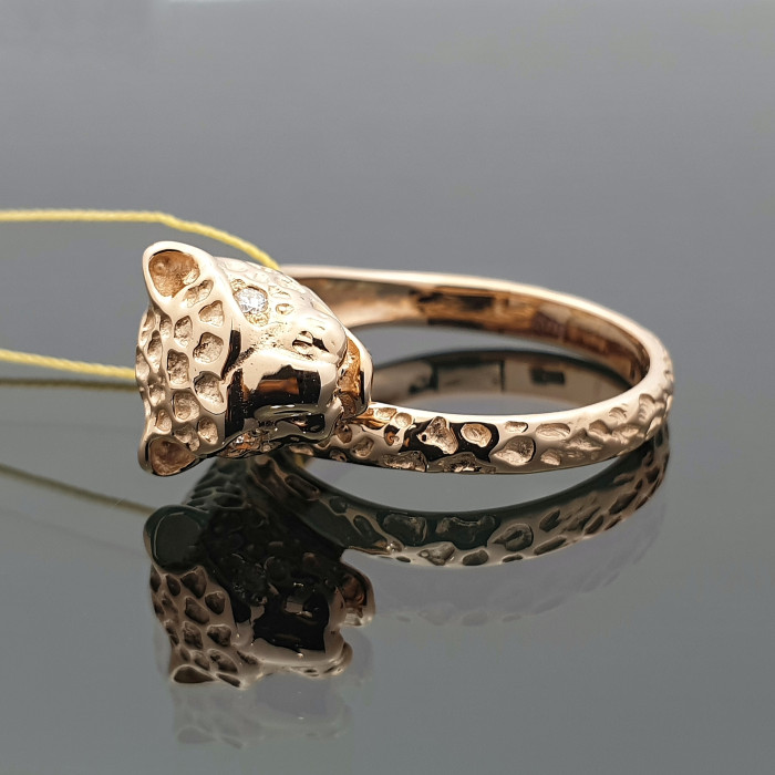 Auksinis žiedas "Leopardas" (1042)