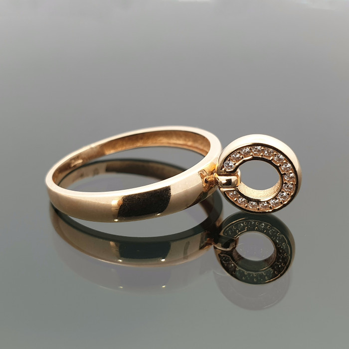 Auksinis žiedas su lanksčia detale (31)