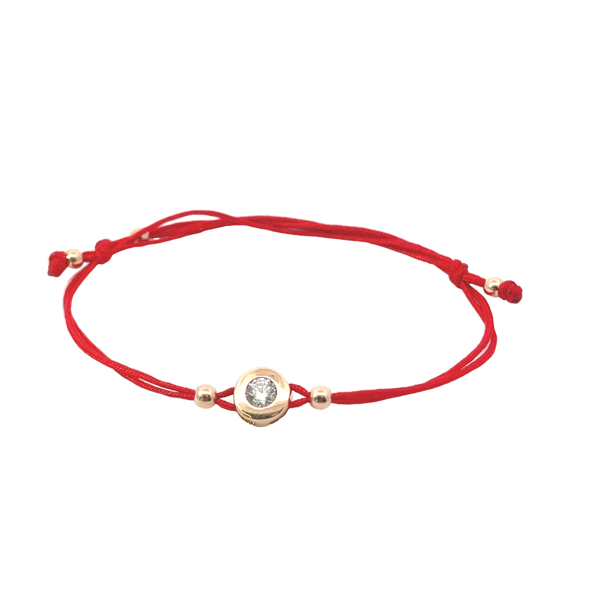 Red thread bracelet with an eyelet (566) 1