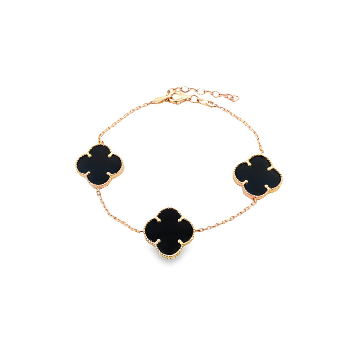  Gold bracelet "Black clover" (541)