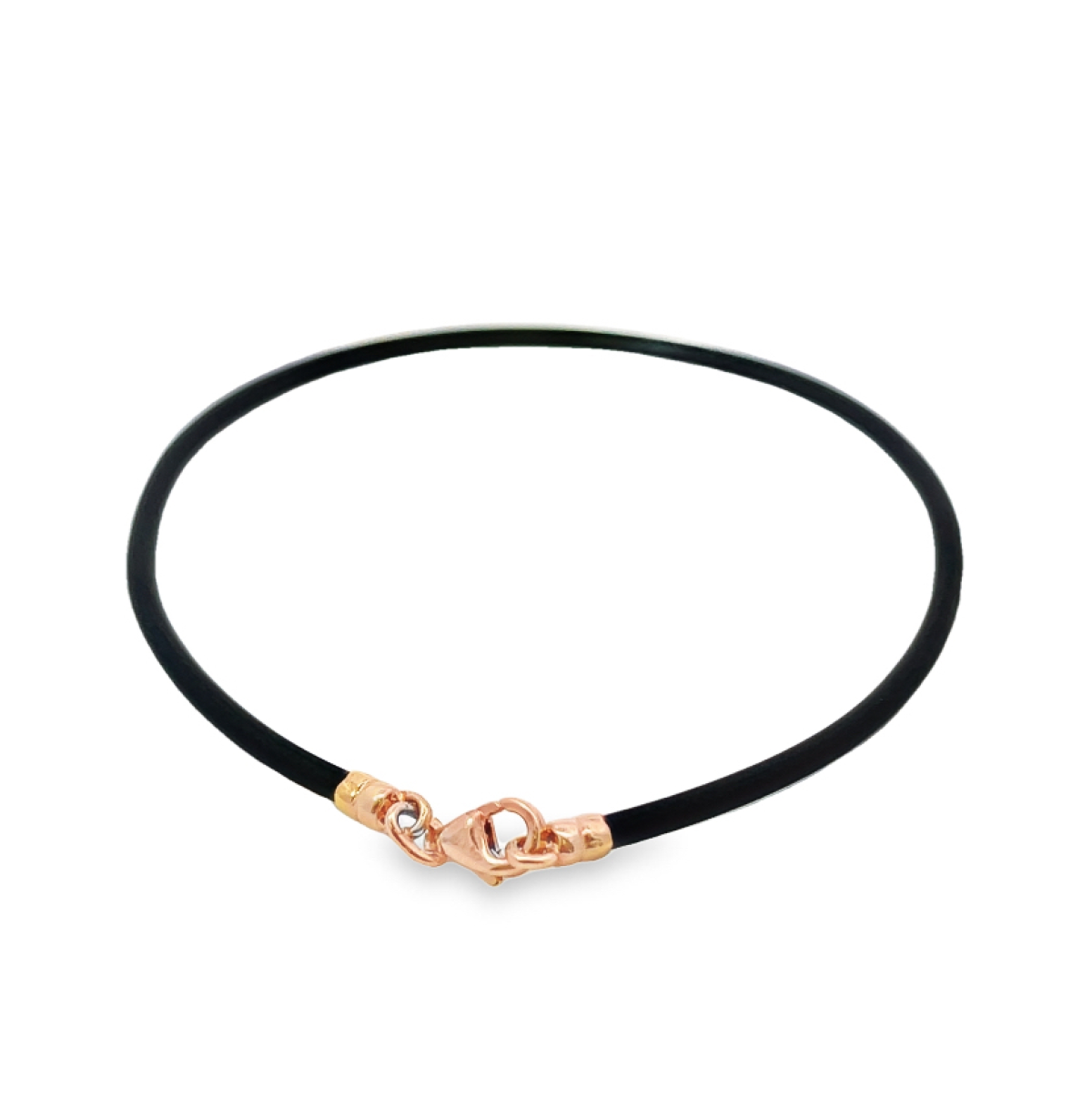  Rubber bracelet with gold clasp (445) 1
