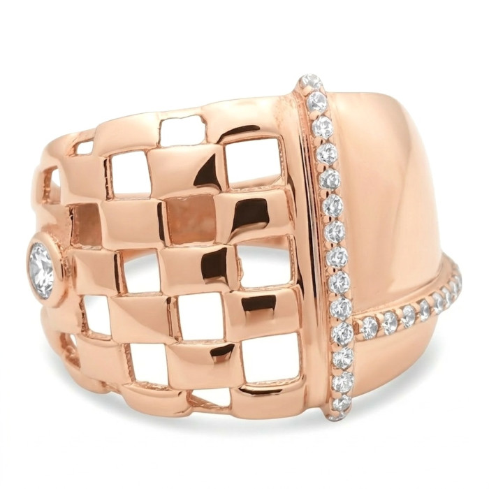 Masyvus auksinis žiedas su akutėmis (1659)