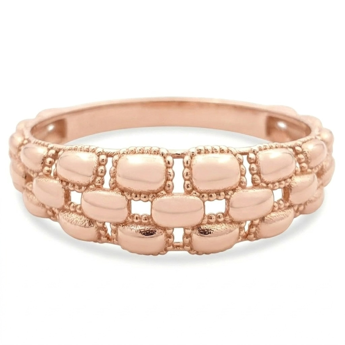 Zelta gredzens (1660), Bez cilpām, Zelta standarts: 585, Produkta foto svars: 2.84 g - Rotājumlietas internetā