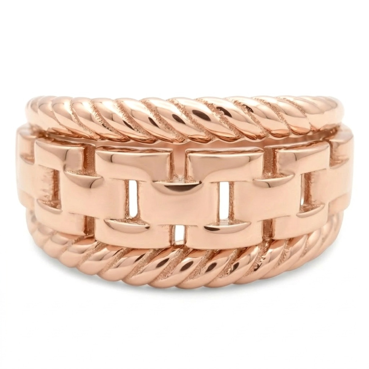 Sieviešu zelta gredzens (1666), Bez cilpām, Zelta standarts: 585, Produkta foto svars: 4.74 g - Rotājumlietas internetā