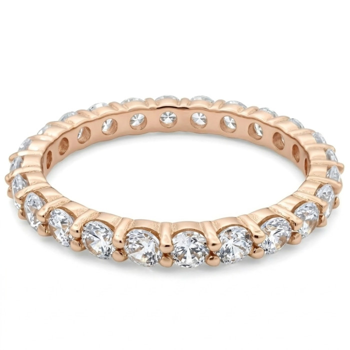 Auksinis žiedas dekoruotas cirkonio akučių juostele (1741)