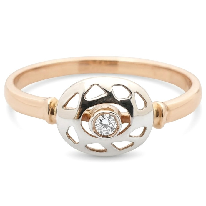 Zelta gredzens ar kristāla akcentu (212)