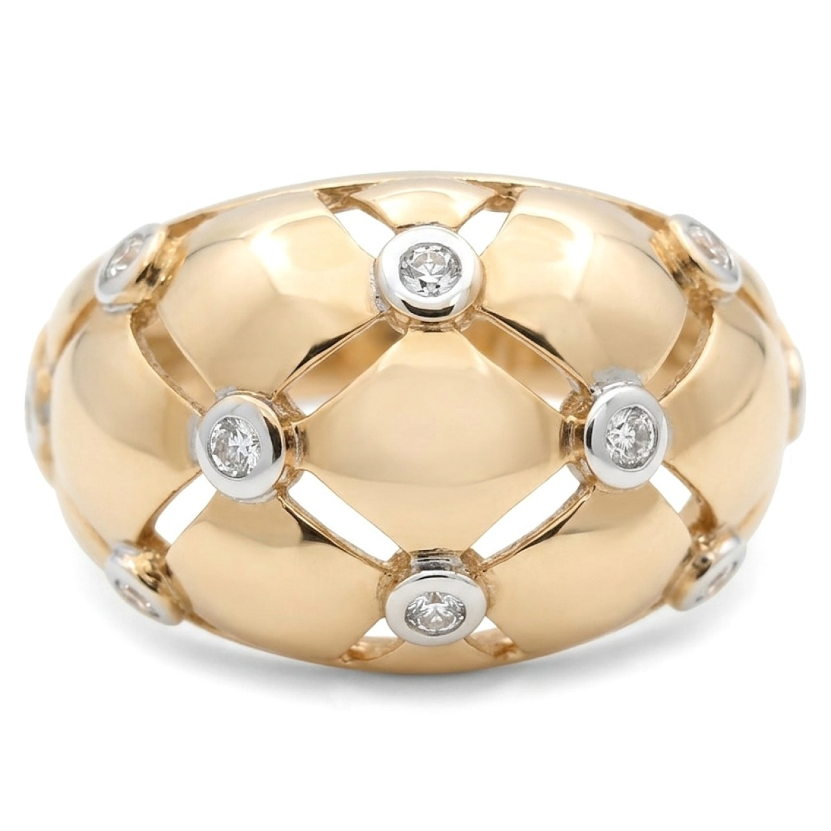 Plats zelta gredzens (310), Ar acīm, Zelta standarts: 585, Produkta foto svars: 4.21 g, Dārgakmeņi: Cirkons - Rotājumlietas internetā