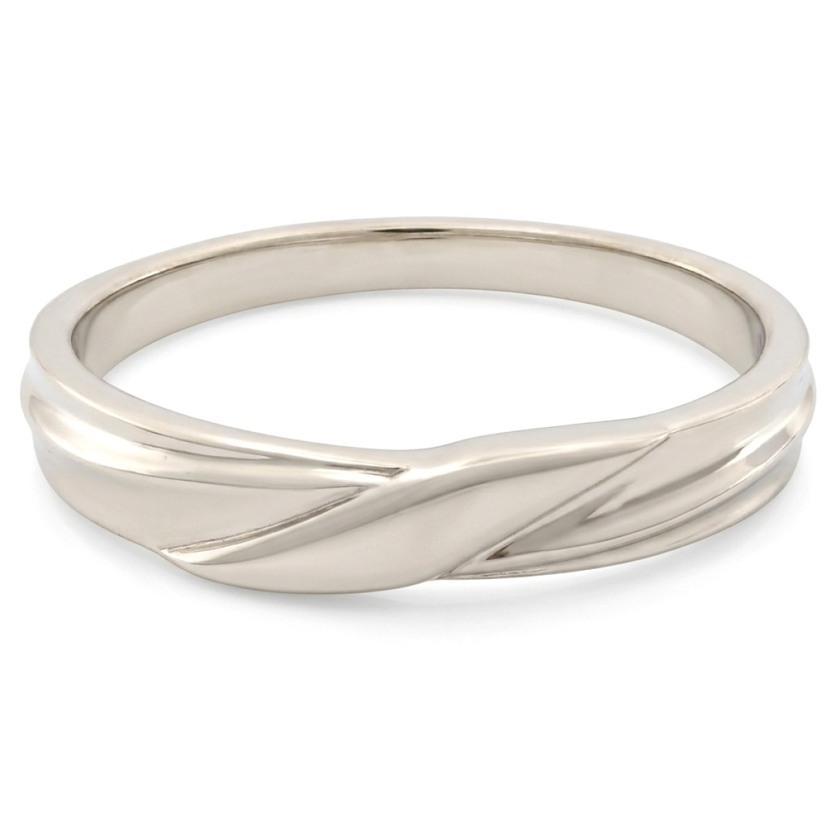 Baltā zelta gredzens (386), Bez cilpām, Zelta standarts: 585, Produkta foto svars: 2.26 g - Rotājumlietas internetā