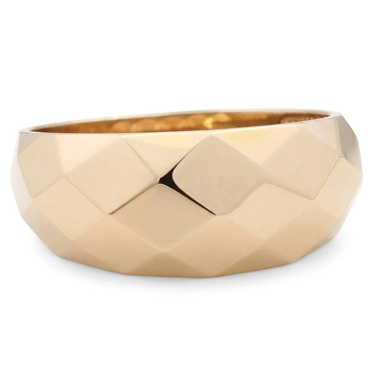 Auksinis žiedas "Rombai" (756), Be akučių, Aukso praba: 585, Gaminio nuotraukoje svoris: 3.01 g - Juvelyrika internetu