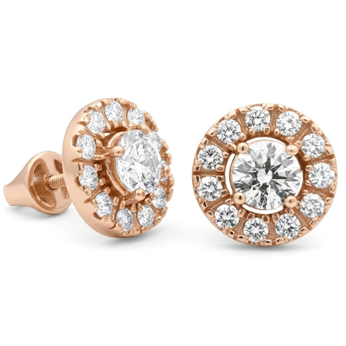  Halo earrings with diamonds (342)