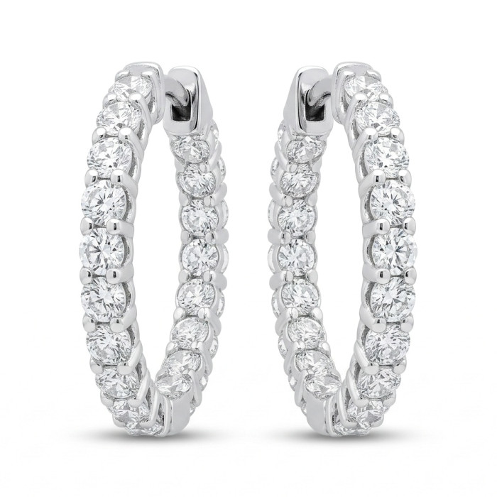 Luxury gold earrings with diamonds (379)