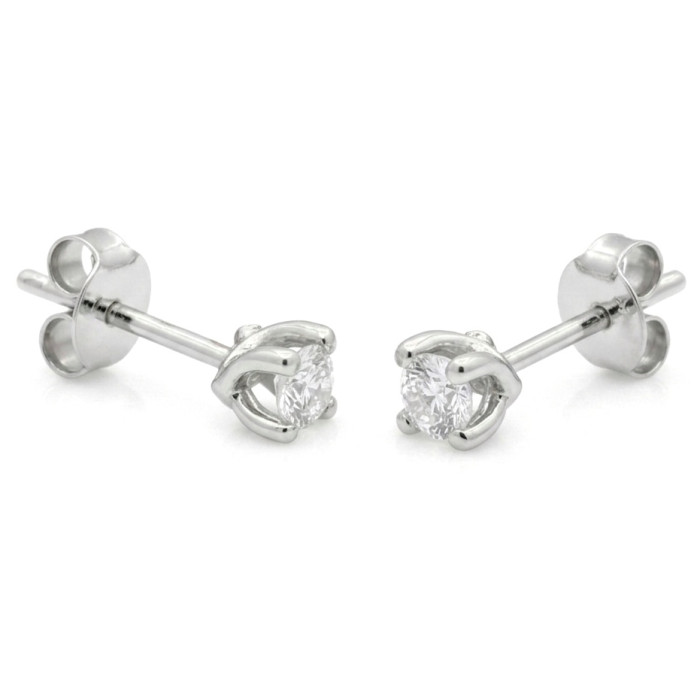 White Gold Earrings with Diamonds (403)