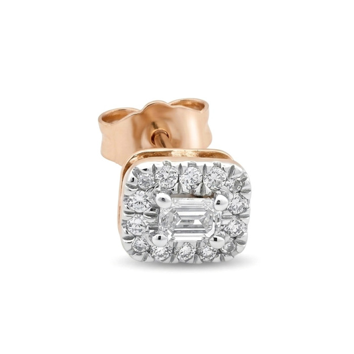 One gold earring with diamonds (464)