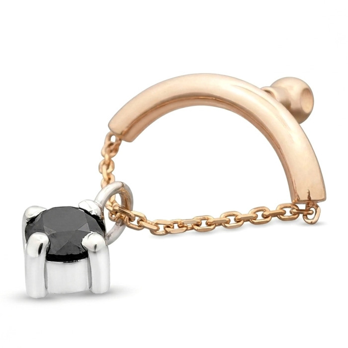 Exclusive earring with black diamond (477)