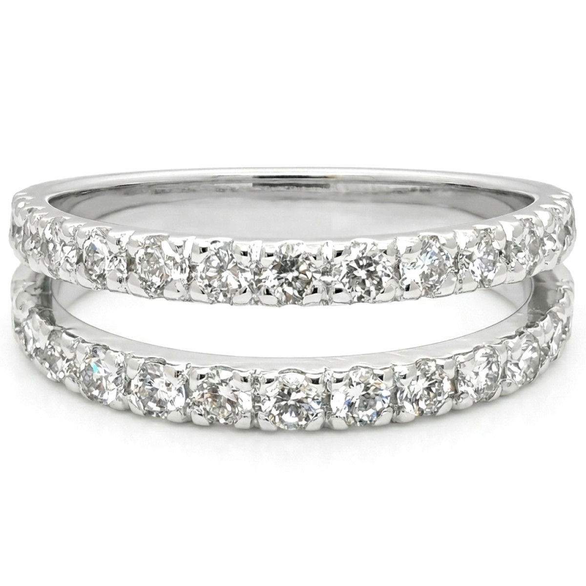 Dvigubas auksinis žiedas dekoruotas Lab Grown deimantais (21), LAB GROWN žiedai, Aukso praba: 585, Gaminio nuotraukoje svoris: 4.52 g, Brangakmenis: Lab Grown diamond, Brangakmenio svoris ct.: 0.70-1.50 ct, Brangakmenio svoris: 1.04 ct - Juvelyrika internetu