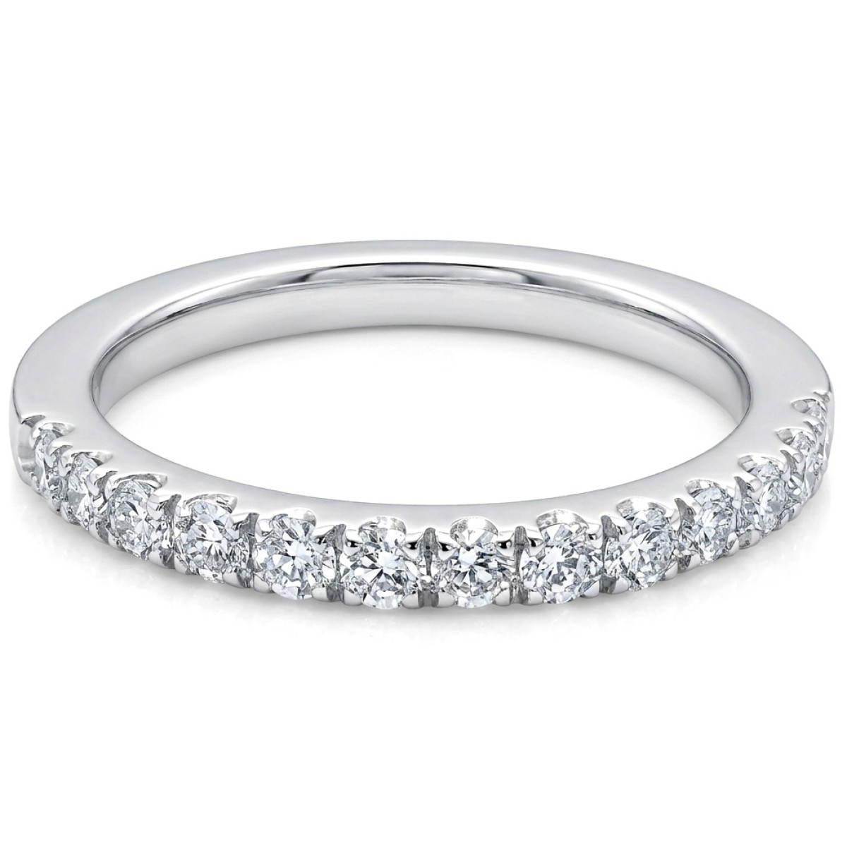 Balto aukso žiedas dekoruotas Lab Grown deimantų juostele (23), LAB GROWN žiedai, Aukso praba: 585, Gaminio nuotraukoje svoris: 3.26 g, Brangakmenis: Lab Grown diamond, Brangakmenio svoris ct.: 0.30-0.69 ct, Brangakmenio svoris: 0.45 ct - Juvelyrika internetu