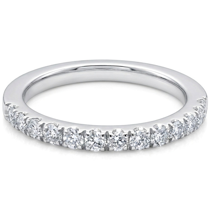 Balto aukso žiedas dekoruotas Lab Grown deimantų juostele (23)