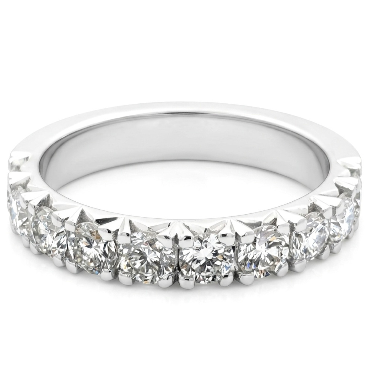 Balto aukso Lab grown deimantų juostelė "Fishtail" (3), LAB GROWN žiedai, Aukso praba: 585, Gaminio nuotraukoje svoris: 3.86 g, Brangakmenis: Lab Grown diamond, Brangakmenio svoris ct.: 0.70-1.50 ct, Brangakmenio svoris: 1.00 ct - Juvelyrika internetu