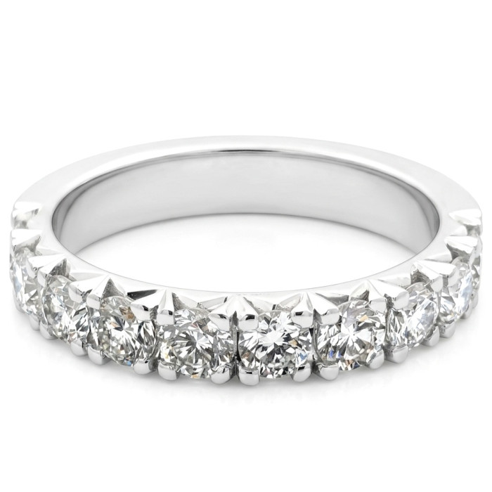 Balto aukso Lab grown deimantų juostelė "Fishtail" (3)