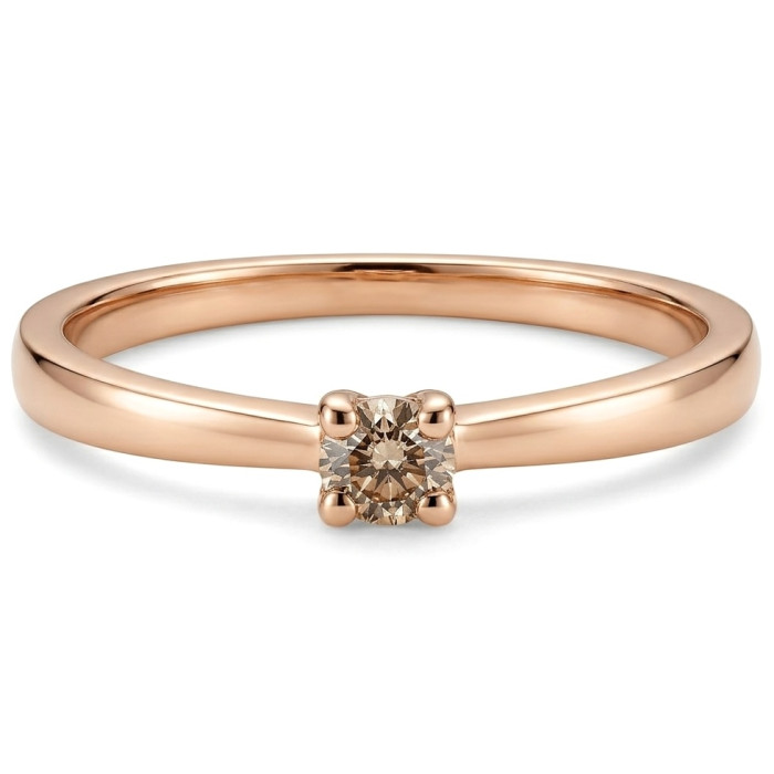 Rausvo aukso žiedas dekoruotas Lab Grown deimantu (31)