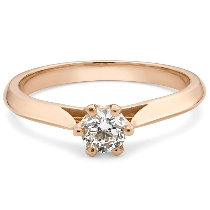 Rausvo aukso sužadėtuvių žiedas su Lab-grown deimantu (45)