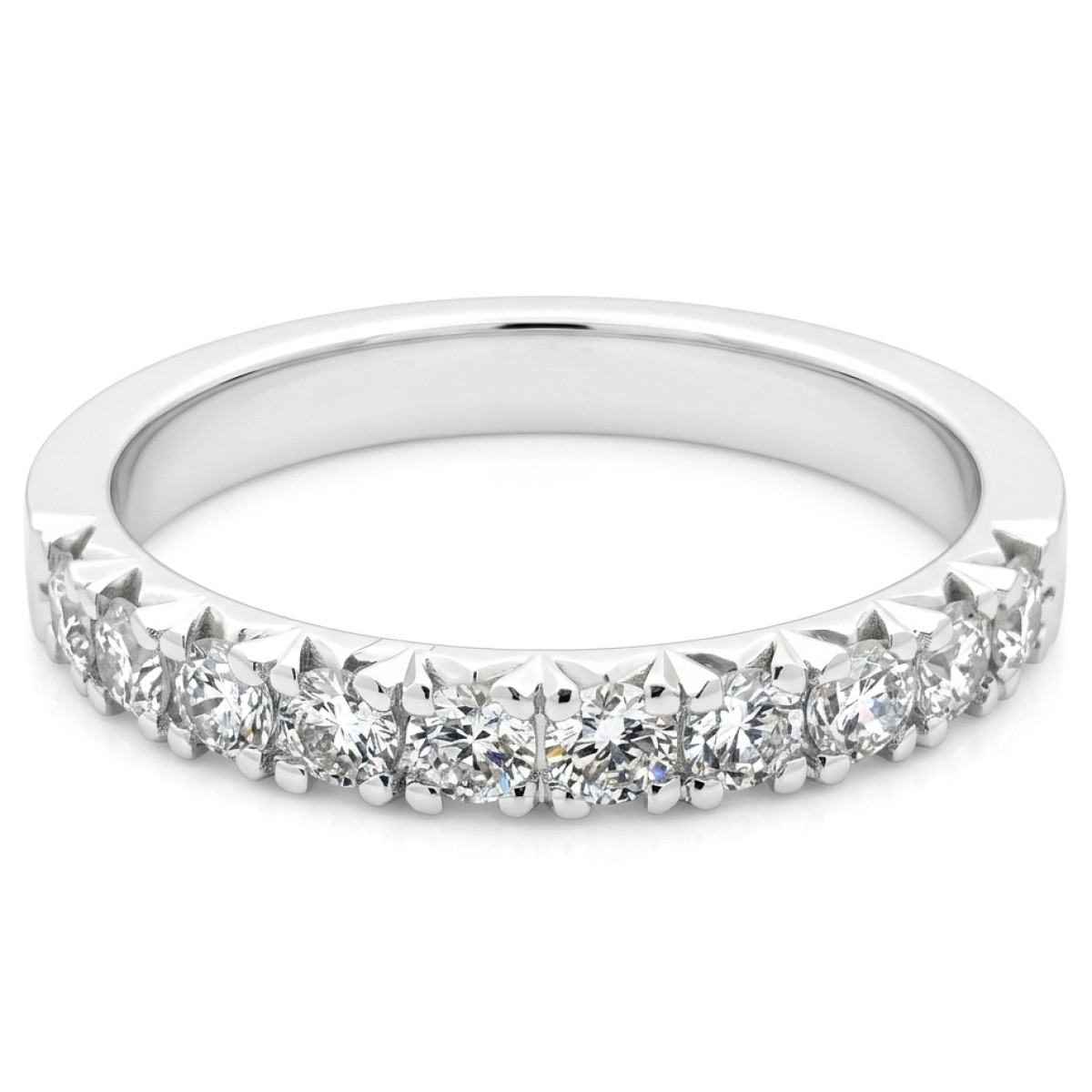 Balto aukso Lab grown deimantų juostelė (5), LAB GROWN žiedai, Aukso praba: 585, Gaminio nuotraukoje svoris: 3.68 g, Brangakmenis: Lab Grown diamond, Brangakmenio svoris ct.: 0.30-0.69 ct, Brangakmenio svoris: 0.60 ct - Juvelyrika internetu