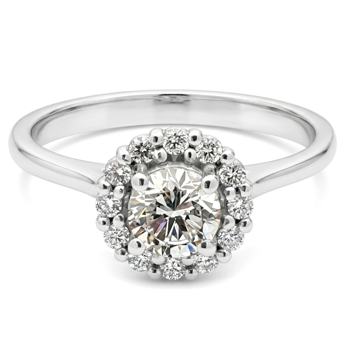 Auksinis Halo Lab grown deimantų sužadėtuvių žiedas (8), LAB GROWN žiedai, Aukso praba: 585, Gaminio nuotraukoje svoris: 3.40 g, Brangakmenis: Lab Grown diamond, Brangakmenio svoris ct.: 0.30-0.69 ct, Brangakmenio svoris: 0.50 ct, Papildomų brangakmenių svoris: 0.16 ct - Juvelyrika internetu