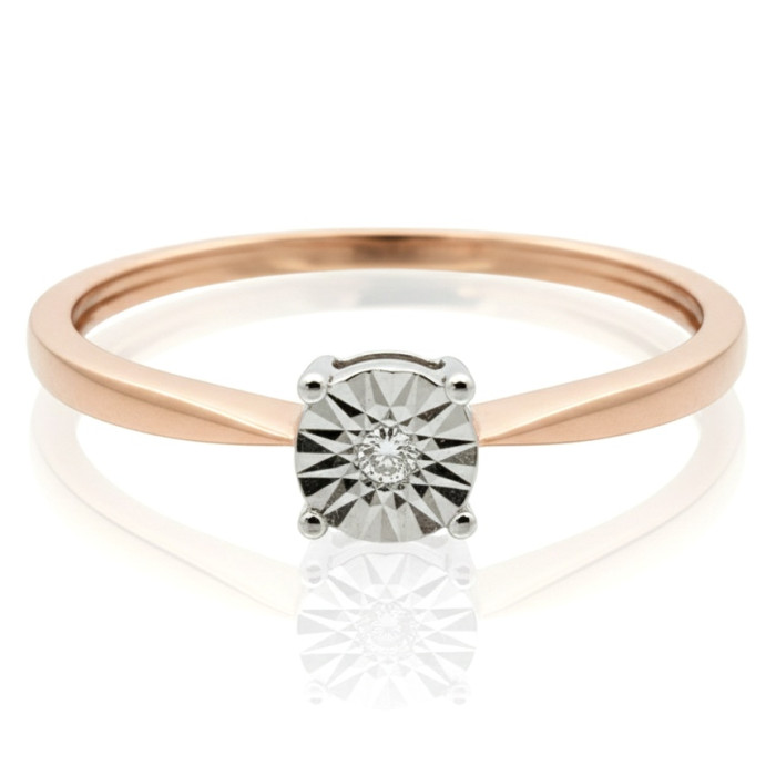 Engagement ring decorated with diamonds (1355)