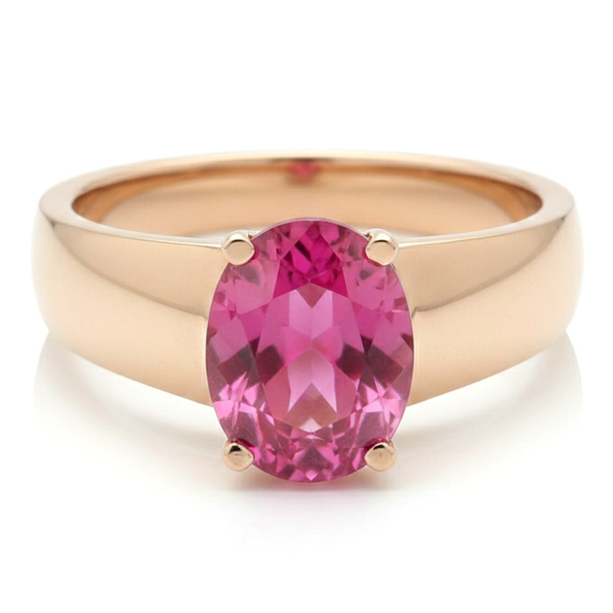  Gold ring decorated with ruby ​​(z1370), Women's Rings, Gold type: 585, Item in the photo weight: 4.71 g, Gemstone: Ruby, Gemstone ct.: 1.38 ct, Gemstone ct.: 0.70-1.50 ct - Jewelry online