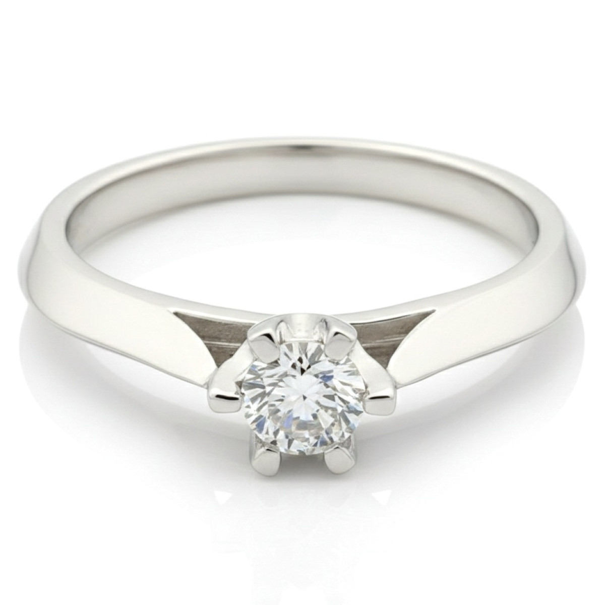  White gold diamond-set engagement ring (1431), Classic engagement rings, Gold type: 585, Item in the photo weight: 2.38 g, Gemstone: Brilliant, Gemstone ct.: 0.16 ct, Gemstone ct.: 0.10-0.19 ct - Jewelry online