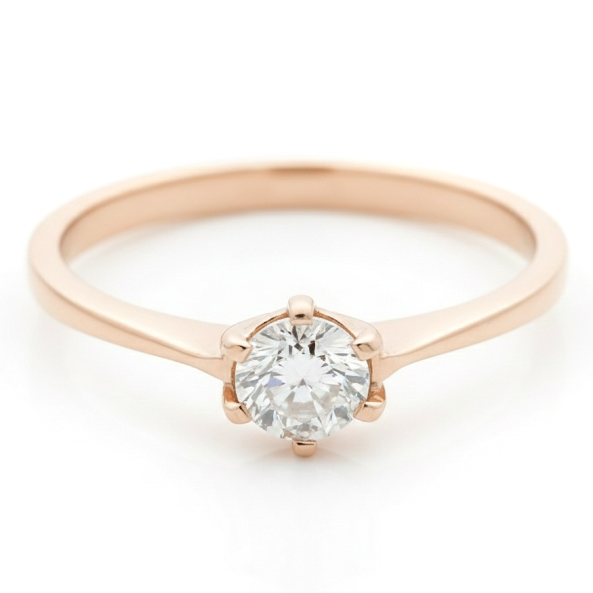  Engagement ring decorated with diamonds (1435), Classic engagement rings, Gold type: 585, Item in the photo weight: 1.93 g, Gemstone: Brilliant, Gemstone ct.: 0.25 ct, Gemstone ct.: 0.20-0.29 ct - Jewelry online