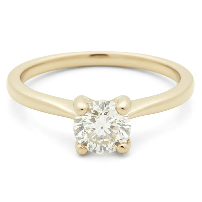  Yellow Gold Diamond Engagement Ring (1436)