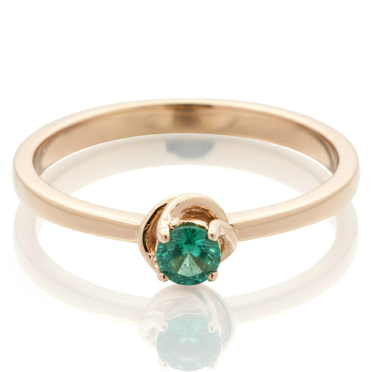  Gold ring decorated with an emerald (1484), Women's Rings, Gold type: 585, Item in the photo weight: 1.88 g, Gemstone: Emerald, Gemstone ct.: 0.10 ct, Gemstone ct.: 0.10-0.19 ct - Jewelry online