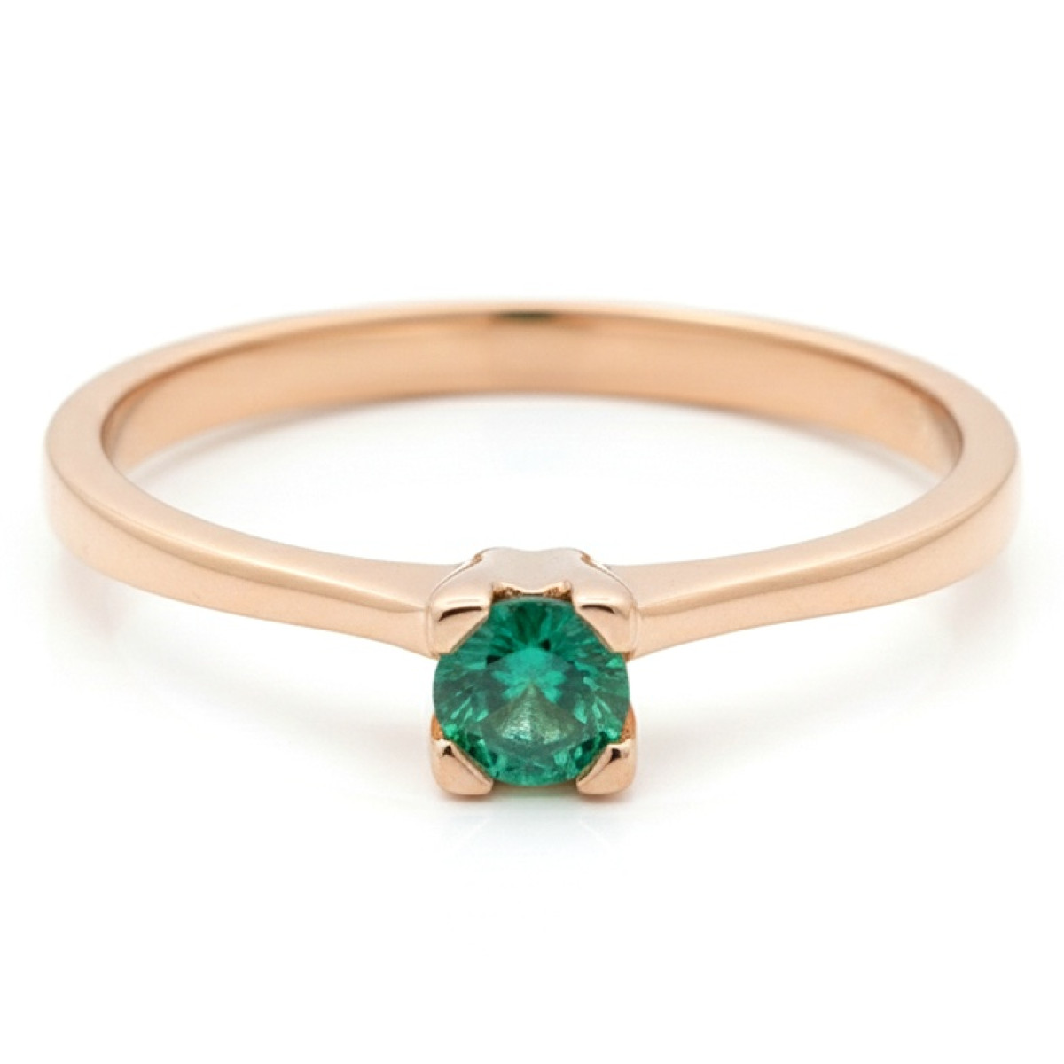 Gold ring decorated with an emerald (1490), Women's Rings, Gold type: 585, Item in the photo weight: 1.79 g, Gemstone: Emerald, Gemstone ct.: 0.10 ct, Gemstone ct.: 0.10-0.19 ct - Jewelry online