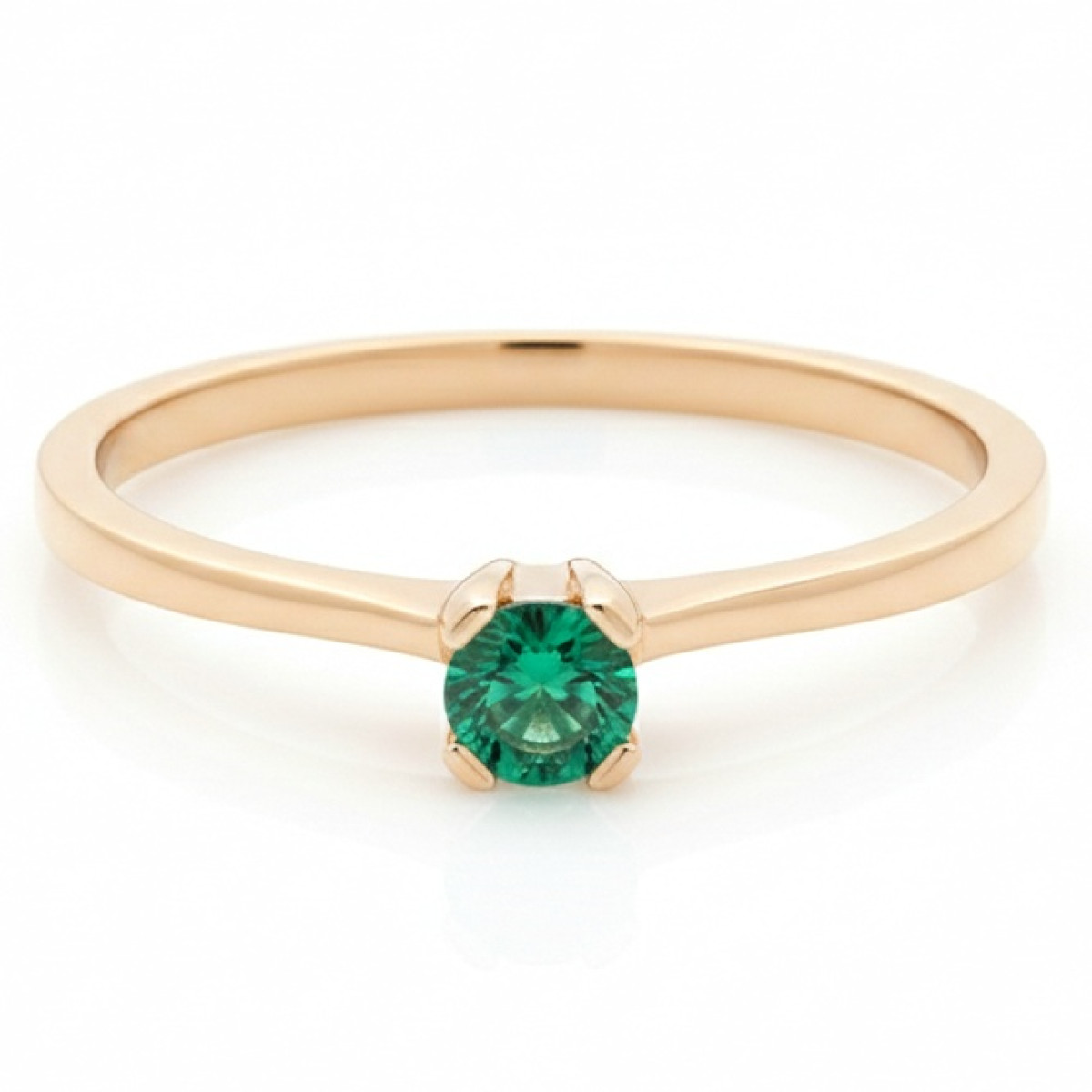  Gold ring decorated with an emerald (1492), Women's Rings, Gold type: 585, Item in the photo weight: 1.71 g, Gemstone: Emerald, Gemstone ct.: 0.10 ct, Gemstone ct.: 0.10-0.19 ct - Jewelry online