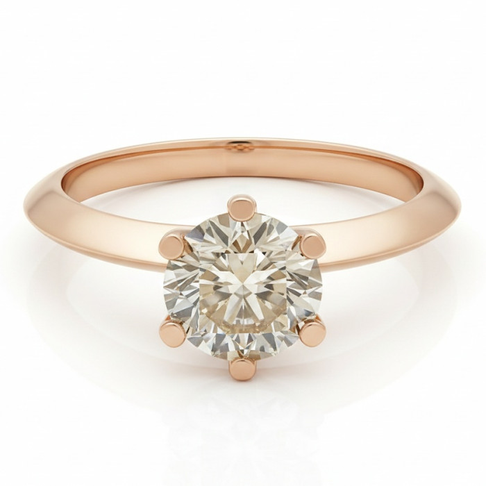  Engagement ring decorated with "Yellow" diamond (1517)