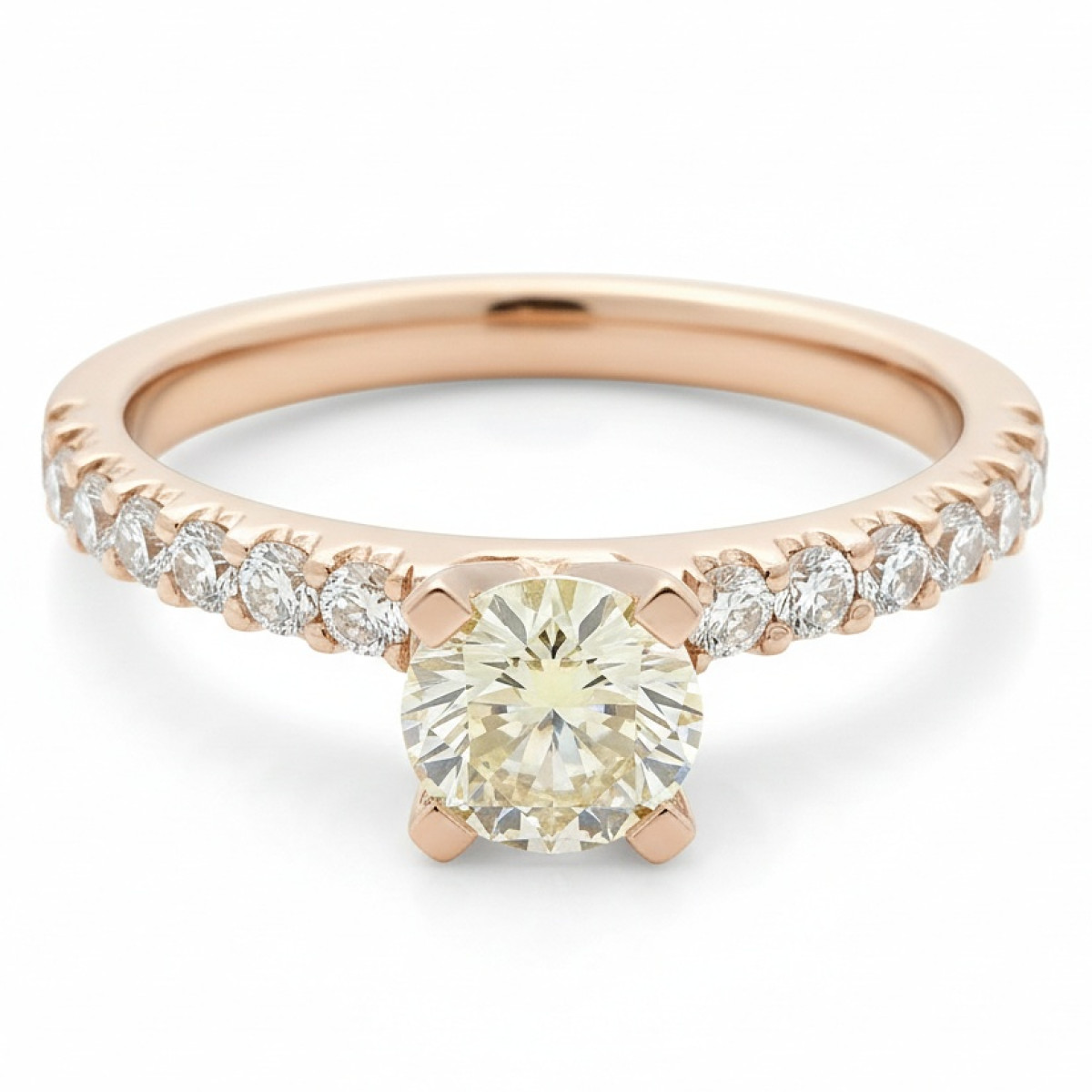  Fancy Diamond Engagement Ring (1579), Modern engagement rings, Gold type: 585, Item in the photo weight: 1.65 g, Gemstone: Brilliant, Gemstone ct.: 0.27 ct, Gemstone ct.: 0.30-0.69 ct,  Weight of extra gems: 0.30 ct - Jewelry online