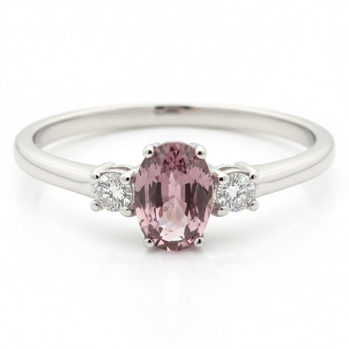  Gold ring decorated with sapphire and diamonds (1581), Women's Rings, Gold type: 585, Item in the photo weight: 1.56 g, Gemstone: Sapphire, Gemstone ct.: 0.50 ct, Gemstone ct.: 0.30-0.69 ct,  Weight of extra gems: 0.08 ct - Jewelry online