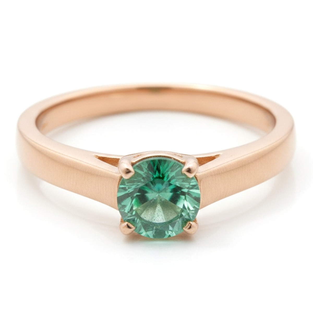  Gold ring decorated with an emerald (1597), Women's Rings, Gold type: 585, Item in the photo weight: 3.26 g, Gemstone: Emerald, Gemstone ct.: 0.50 ct, Gemstone ct.: 0.30-0.69 ct - Jewelry online