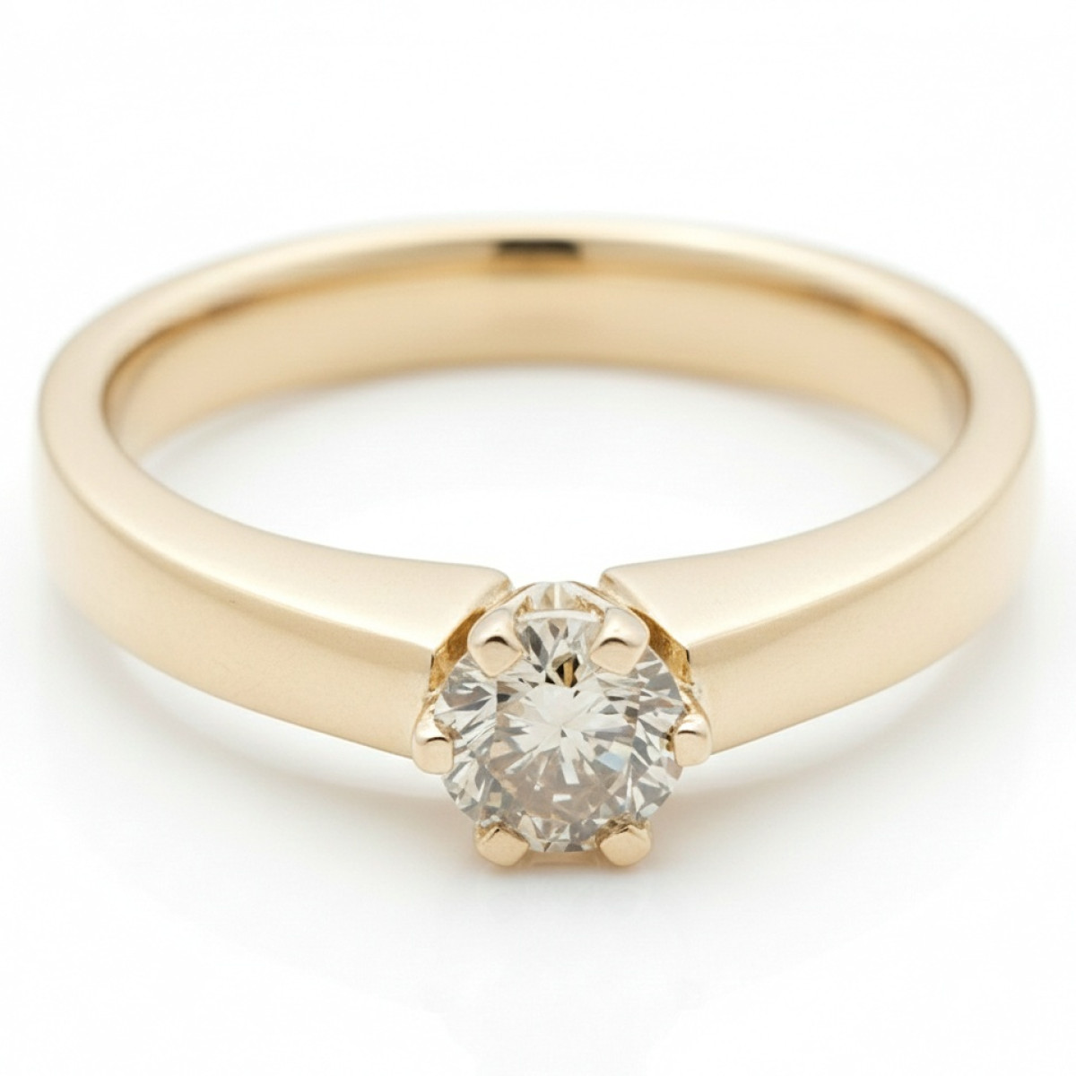  Yellow Gold Fancy Diamond Engagement Ring (1621), Classic engagement rings, Gold type: 585, Item in the photo weight: 4.71 g, Gemstone: Brilliant, Gemstone ct.: 0.33 ct, Gemstone ct.: 0.30-0.69 ct - Jewelry online
