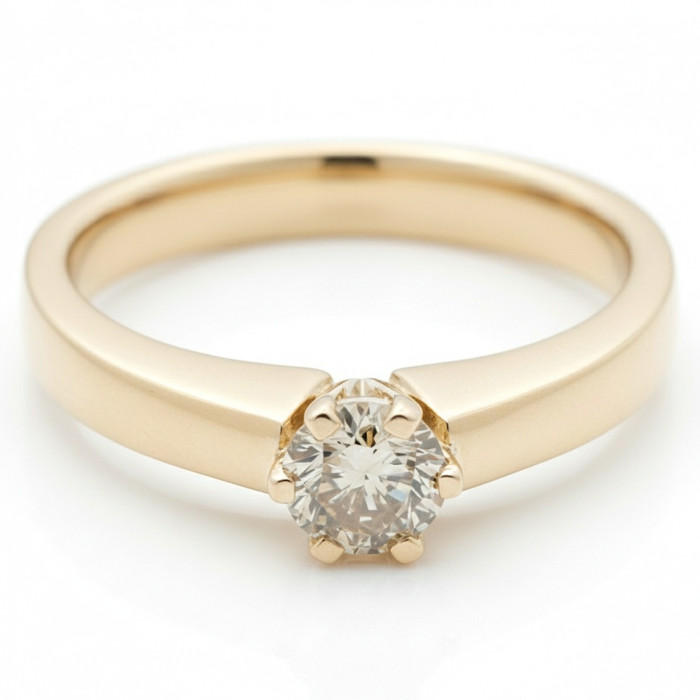  Yellow Gold Fancy Diamond Engagement Ring (1621)