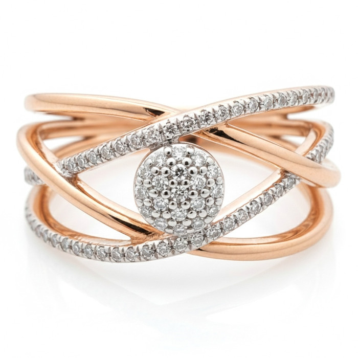  Gold ring decorated with diamonds (1662)