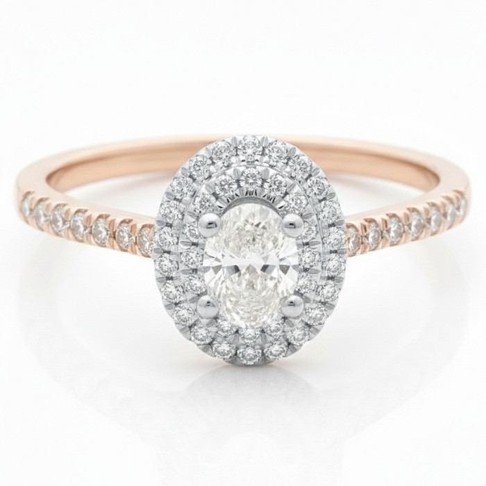  Halo Diamond Engagement Ring (1674)