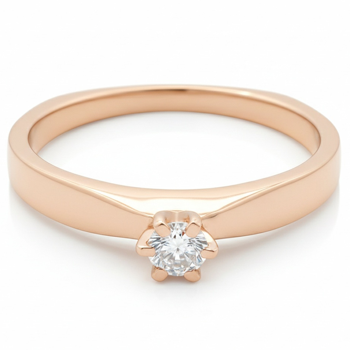 Elegants saderināšanās gredzens ar dimantu (1889), Klasiskie saderināšanās gredzeni, Zelta standarts: 585, Produkta foto svars: 2.64 g, Dārgakmeņi: Izcili, Dārgakmens svars: 0.09 ct, Dārgakmens svars ct.: 0.01-0.09 ct - Rotājumlietas internetā