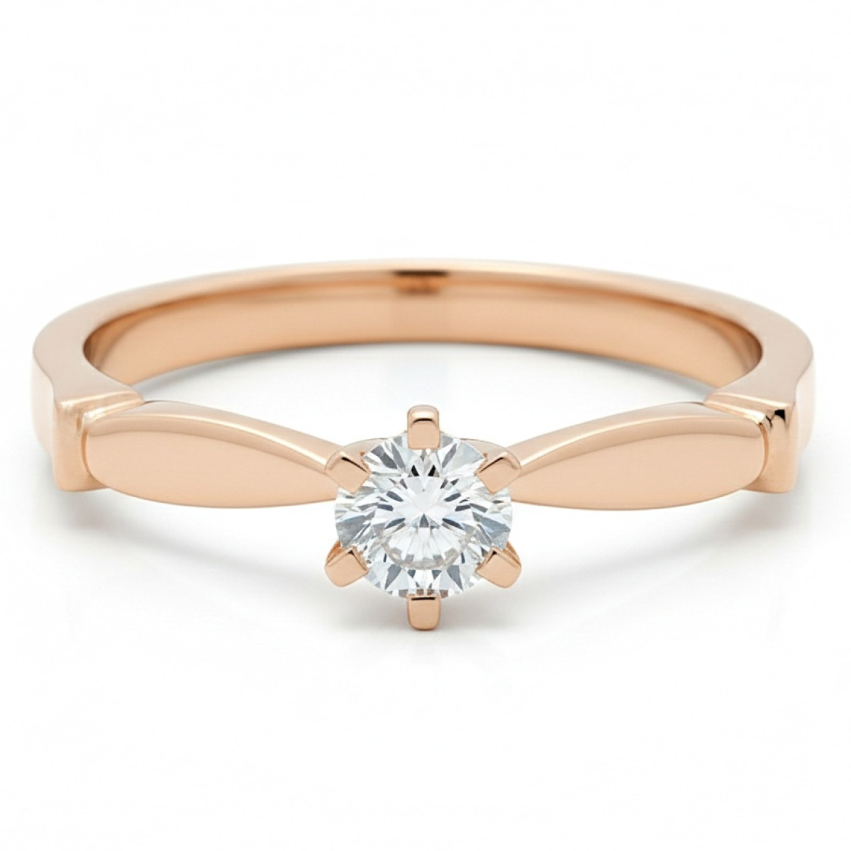 Zelta saderināšanās gredzens ar dimantu (2041), Klasiskie saderināšanās gredzeni, Zelta standarts: 585, Produkta foto svars: 2.13 g, Dārgakmeņi: Izcili, Dārgakmens svars ct.: 0.10-0.19 ct, Dārgakmens svars: 0.12 c t - Rotājumlietas internetā