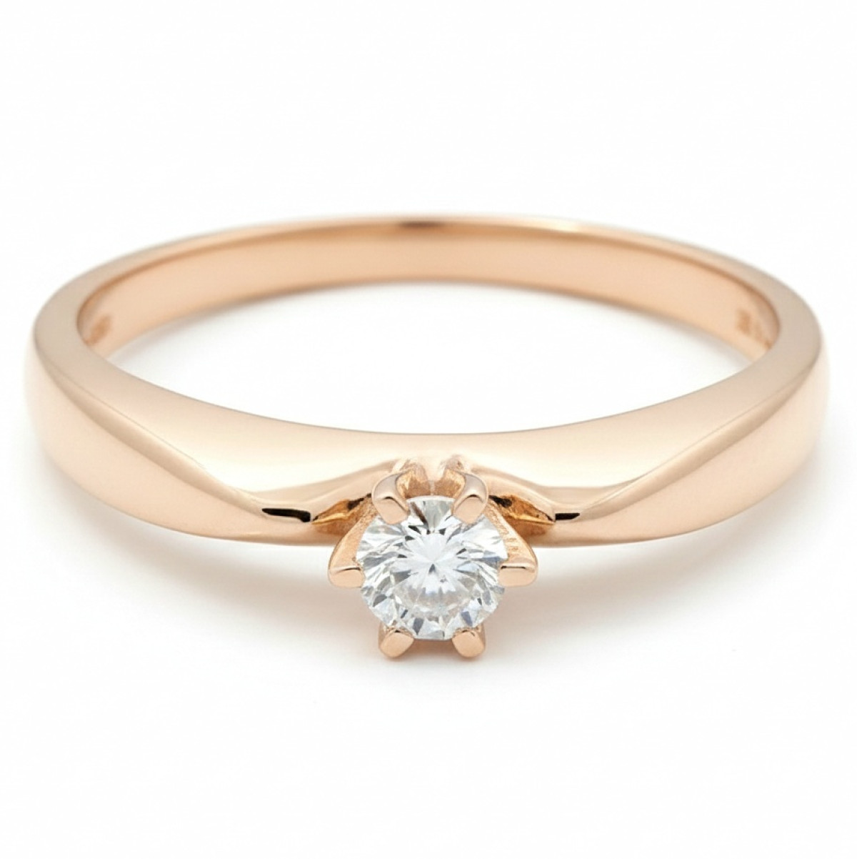 Kāzu gredzens ar dimantiem (2043), Klasiskie saderināšanās gredzeni, Zelta standarts: 585, Produkta foto svars: 2.85 g, Dārgakmeņi: Izcili, Dārgakmens svars ct.: 0.10-0.19 ct, Dārgakmens svars: 0.11 ct - Rotājumlietas internetā