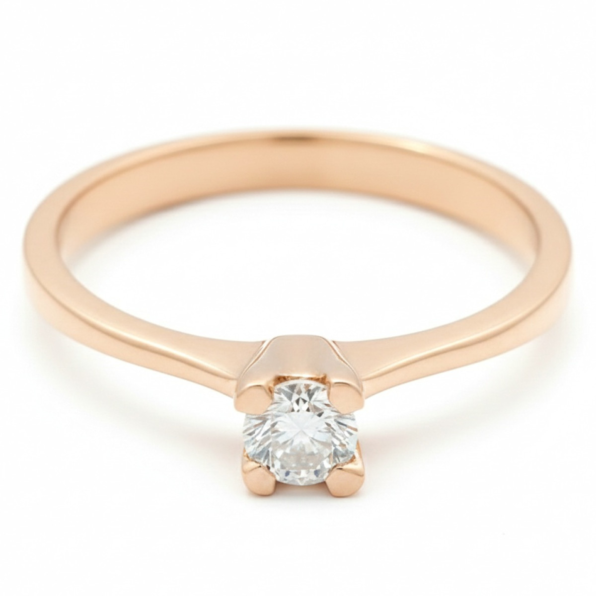 Klasisks saderināšanās gredzens ar dimantiem (2055), Klasiskie saderināšanās gredzeni, Zelta standarts: 585, Produkta foto svars: 1.66 g, Dārgakmeņi: Izcili, Dārgakmens svars ct.: 0.10-0.19 ct, Dārgakmens svars: 0.11 ct - Rotājumlietas internetā